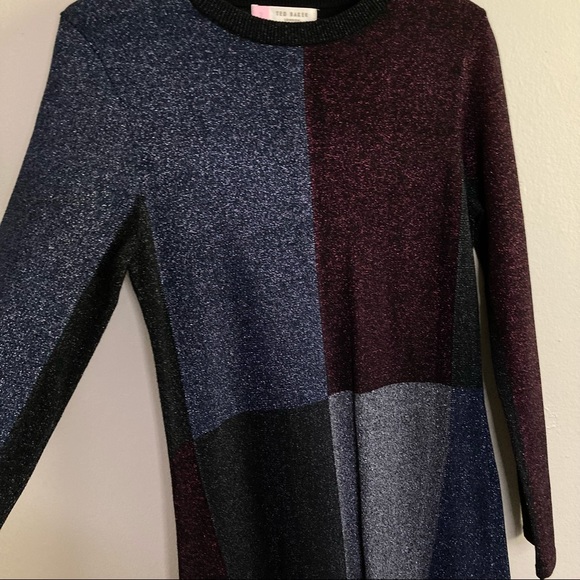 Ted Baker London Colorblock Mini Dress - Black and Gray - Picture 3 of 6